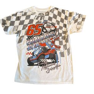 Marvel Spider-Man Racing Youth T-Shirt Size M Multicolor Graphic Tee